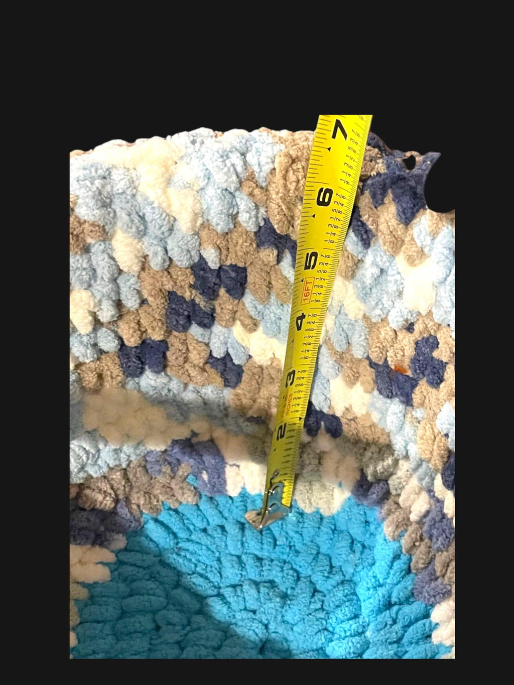 Handmade Crochet Blanket Yarn Basket
