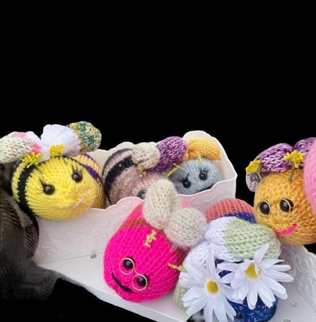Handmade Knitted Bumblebee Doll - Soft Plush Toy