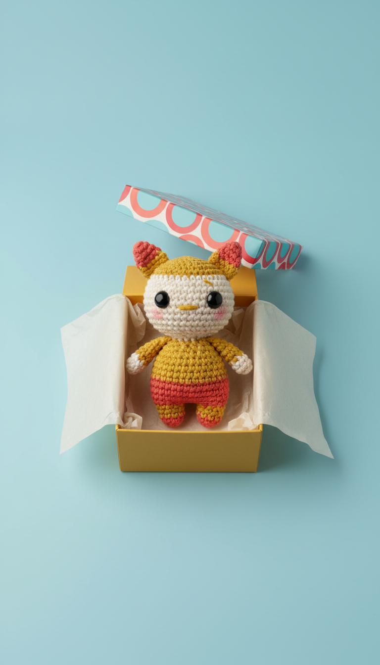Handmade Crochet Doll in Gift Box