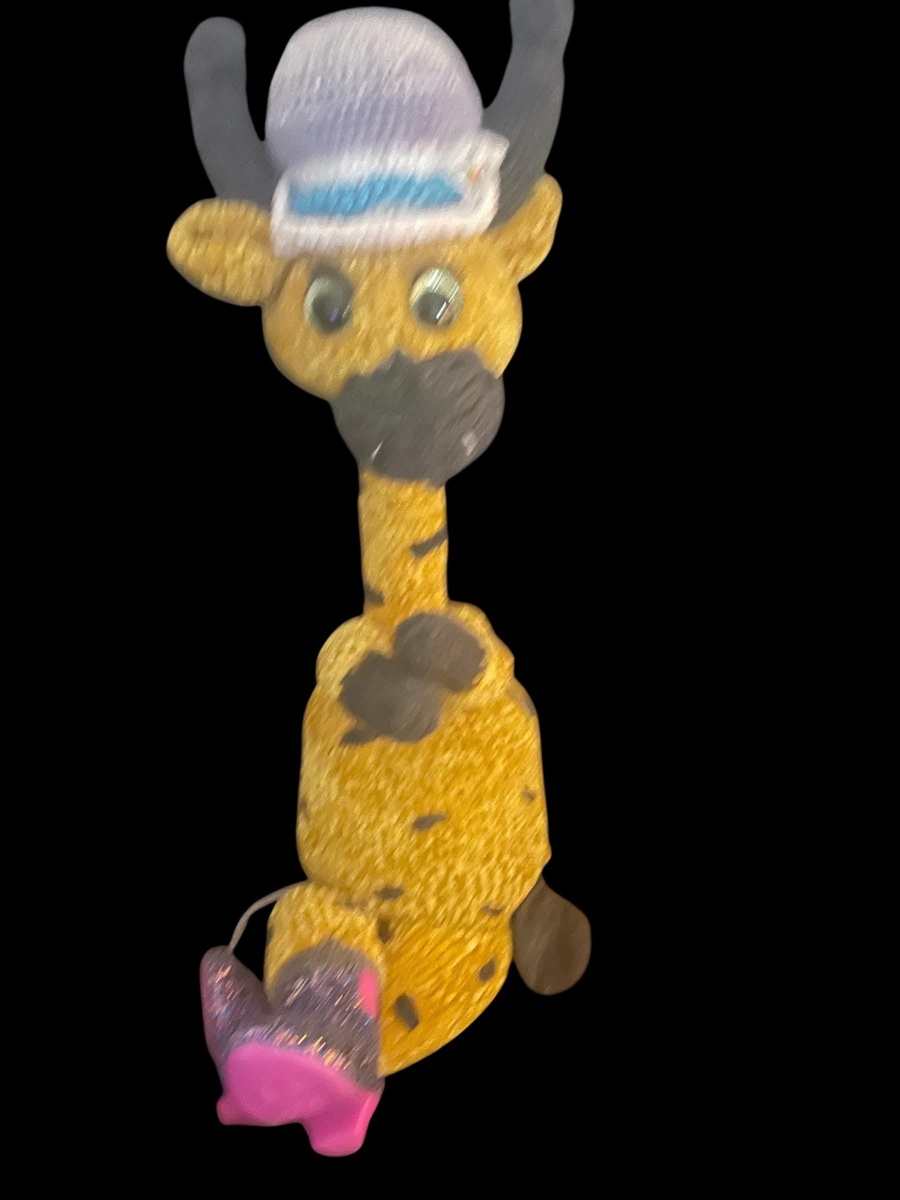 Handmade Velvet Giraffe Duo: Mama & Baby, Knitted Plush Toys