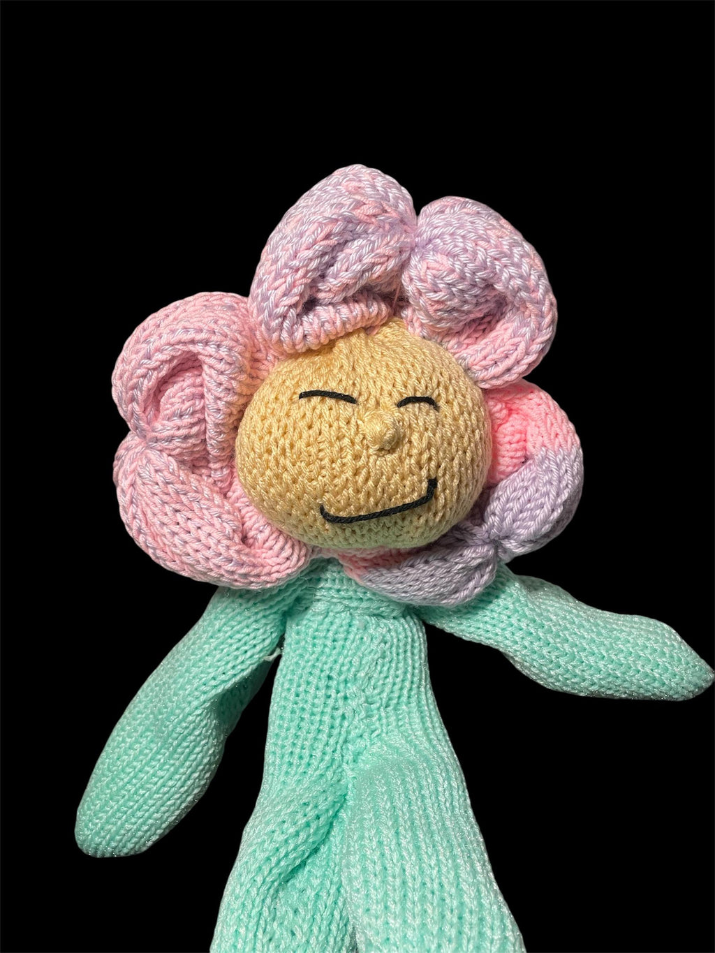 Handmade Knitted Lovey Doll: Soft Yarn Rag Doll