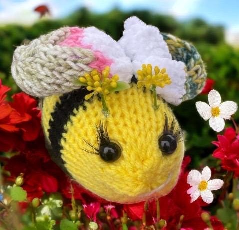 Handmade Knitted Bumblebee Doll - Soft Plush Toy