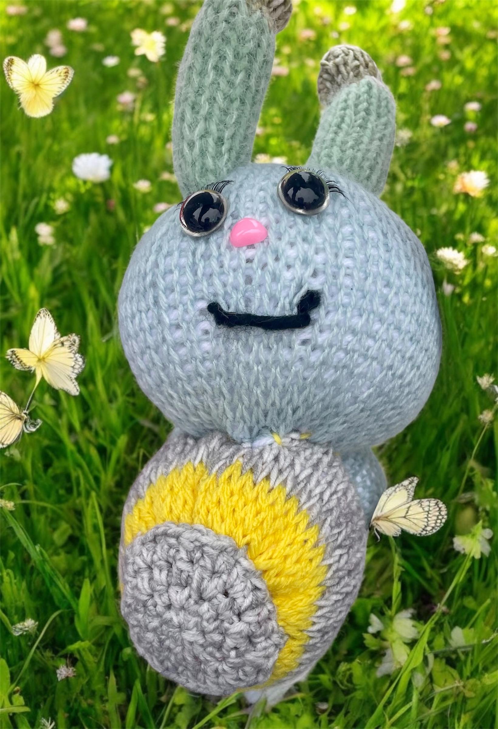 Handmade Knitted Caterpillar Plush Toy: 'Kipper' Cuddle Bug
