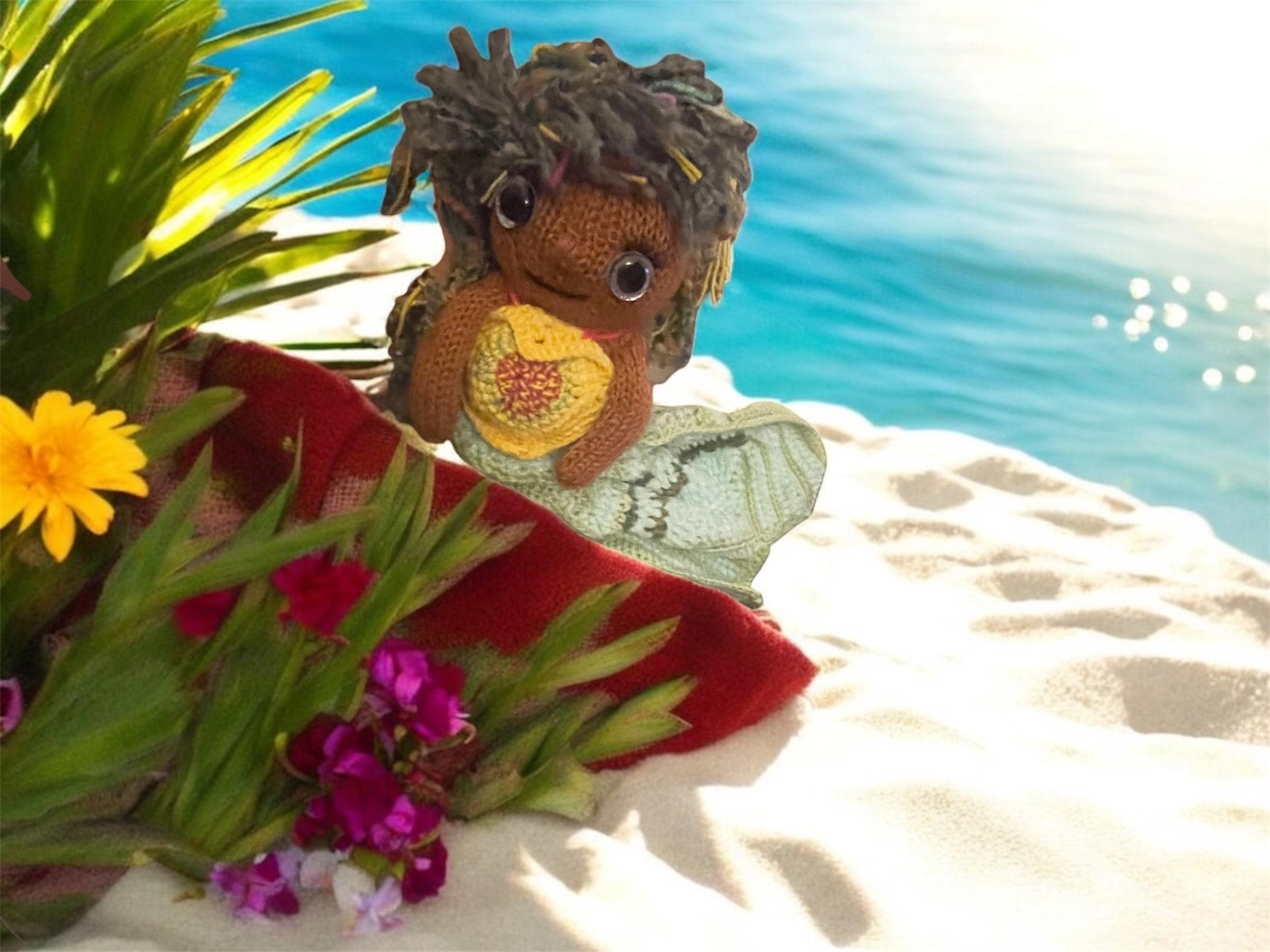 Mermaid Crochet Doll, Mythical Creature Toy