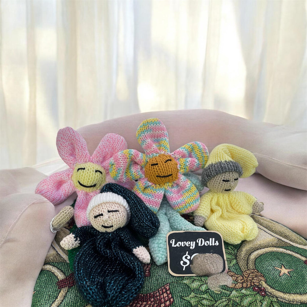 Handmade Knitted Lovey Doll: Soft Yarn Rag Doll
