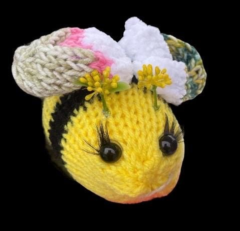 Handmade Knitted Bumblebee Doll - Soft Plush Toy