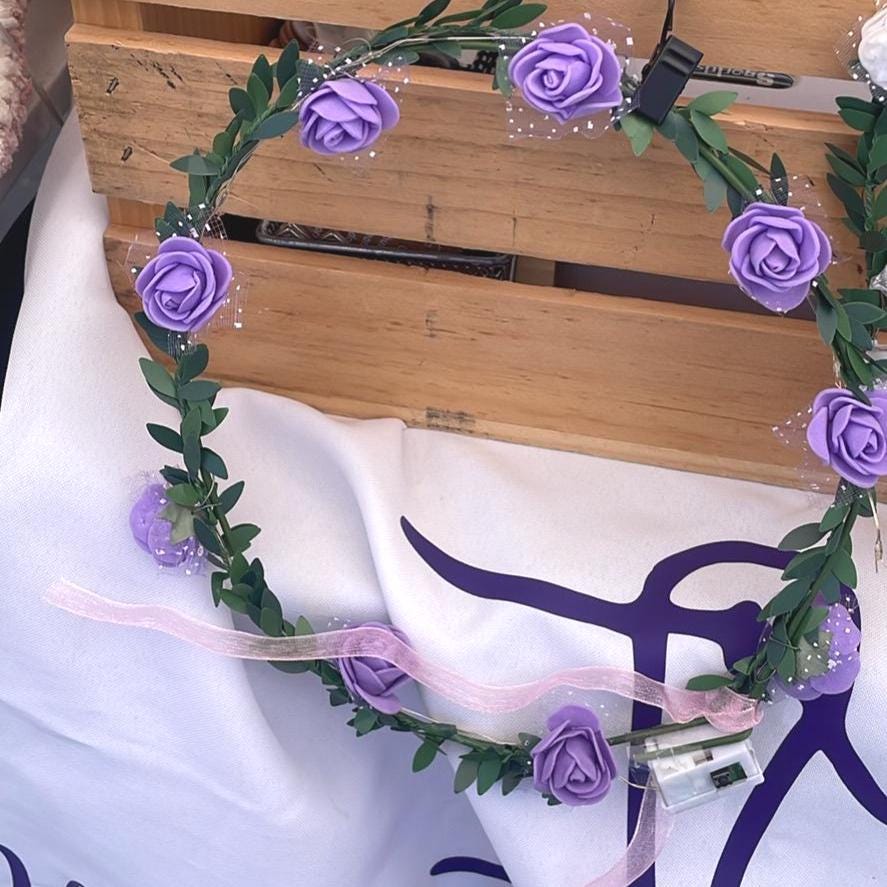 Handmade Floral Crowns – With or Without Fairy Light