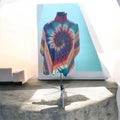 tie dye upcycled tshirt poncho