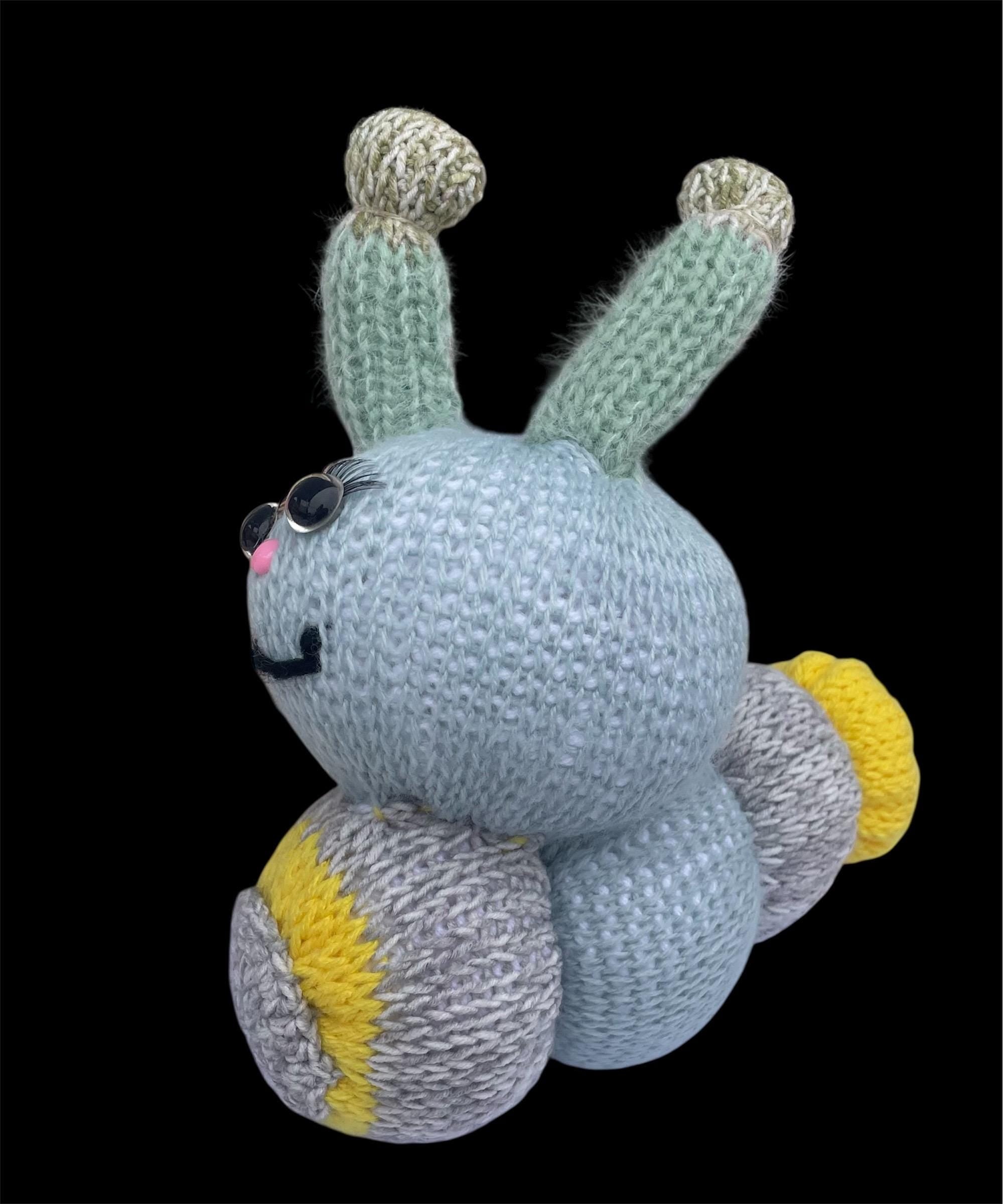 Handmade Knitted Caterpillar Plush Toy: 'Kipper' Cuddle Bug