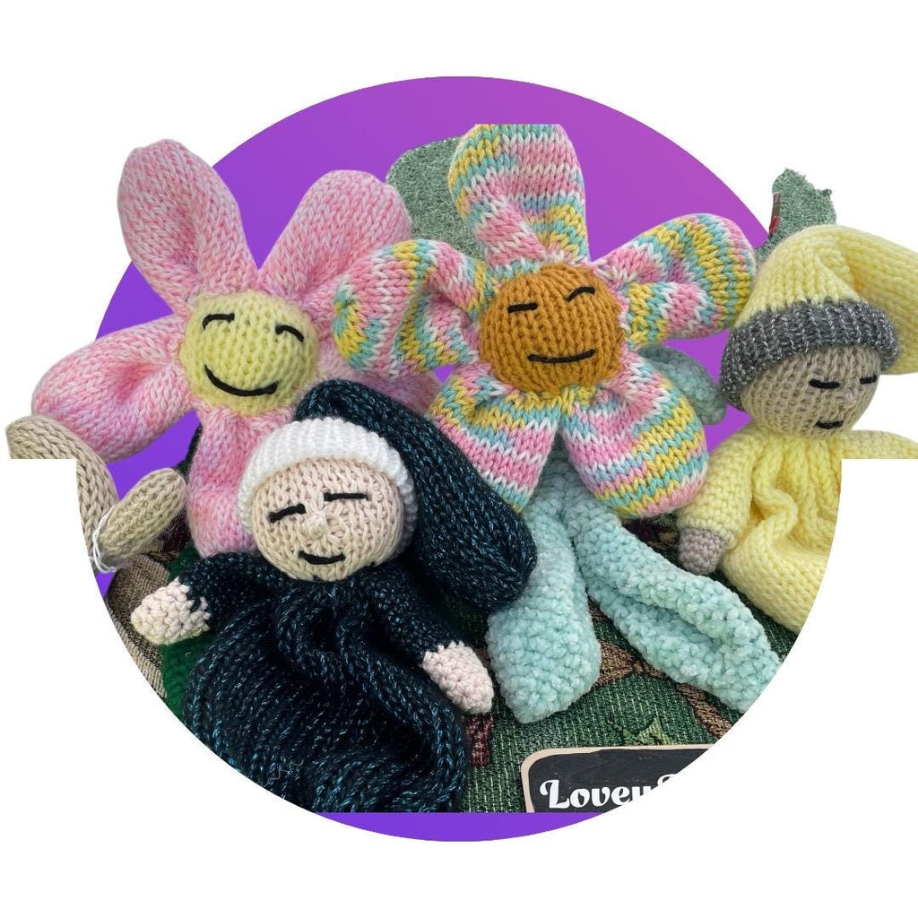 Handmade Knitted Lovey Doll: Soft Yarn Rag Doll