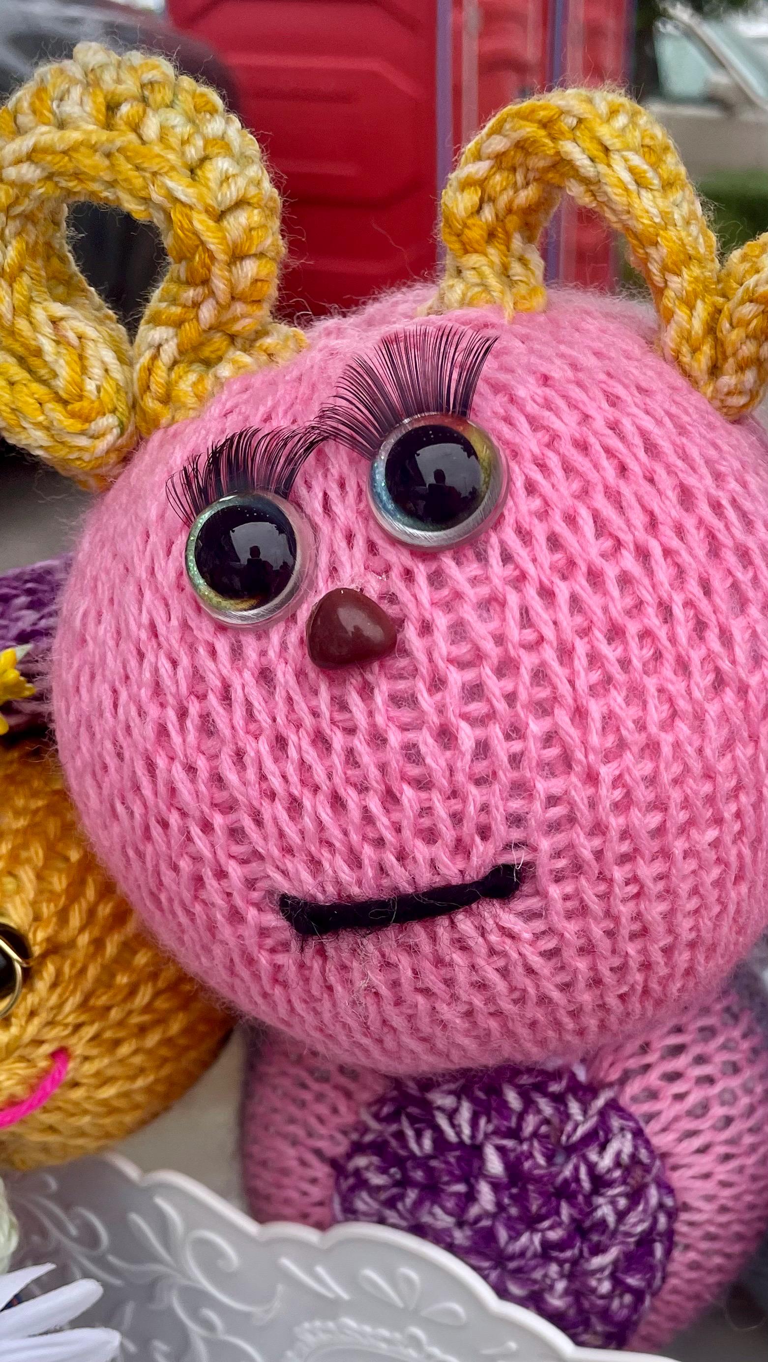 Handmade Knitted Caterpillar Plush Toy: 'Kipper' Cuddle Bug