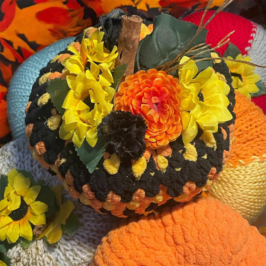 Handmade Knitted Pumpkin Decor: Fall Harvest Decorations