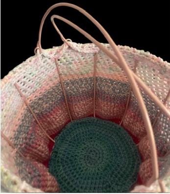 Handmade Easter Basket, Unique Fiber Spring Treat Holder
